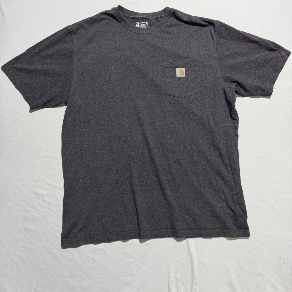 Carhartt Pocket T-Shirt Mens 2XL Tall Loose Fit Heather Gray Workwear Tee K87